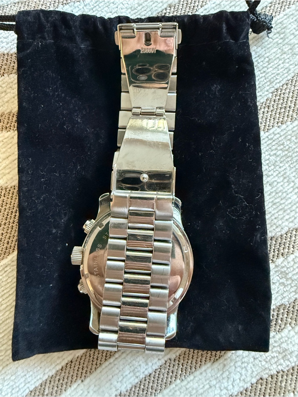 Michael Kors Silver-Tone Stainless Steel Chronograph Bracelet Watch MK 8086 - Picture 3 of 3